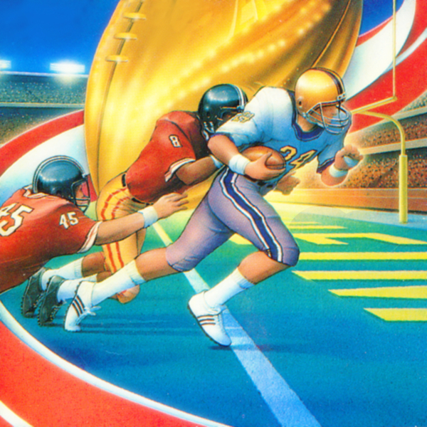 1986 Retro Football Touchdown Art  Print
