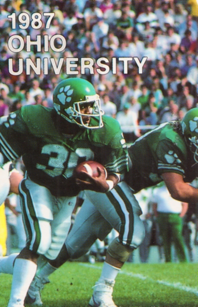 1987 Ohio Bobcats Retro Football Poster Print