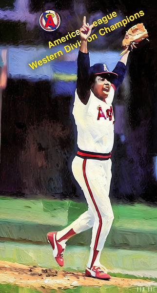1987 California Angels Baseball Art Remix Print