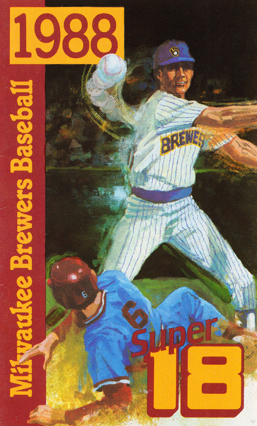1988 Milwaukee Brewers WVTV Ad Retro Poster Print