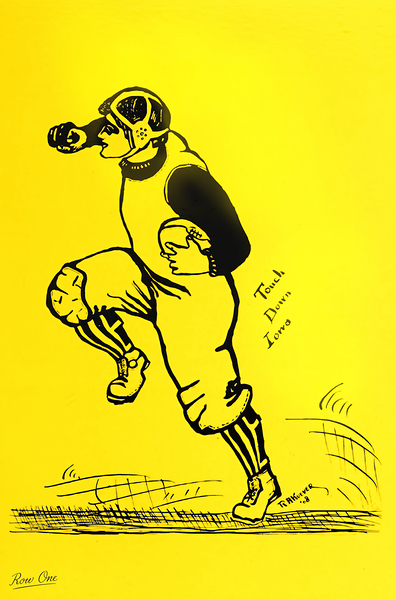 1908 Iowa Hawkeyes Football Art by RA Kuever Print