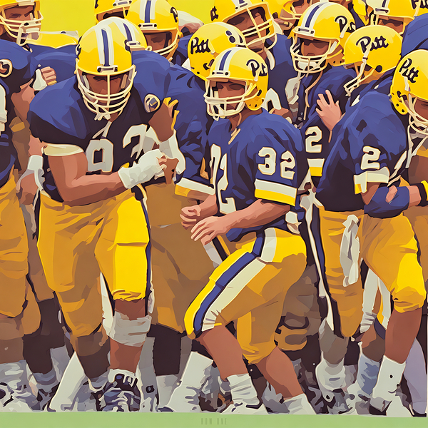 pitt panthers football art 1 Print