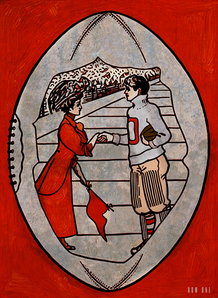 Early 1900s Ohio State Football Player Art  Print