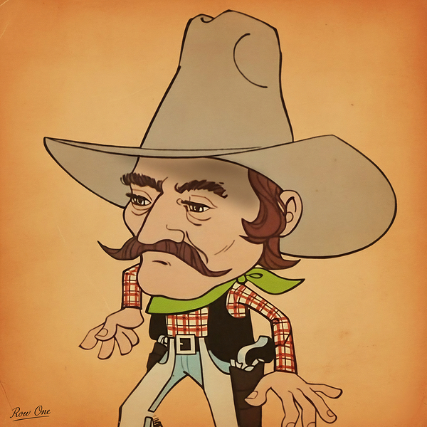 Throwback Oklahoma State Pistol Pete Cartoon Mascot Art Print