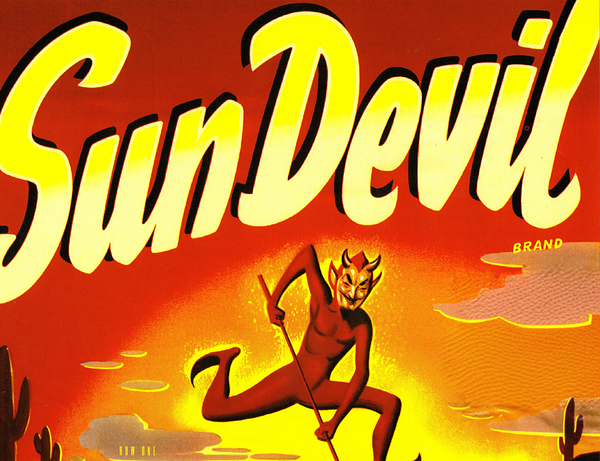 1950s Sun Devil Brand Art  Print