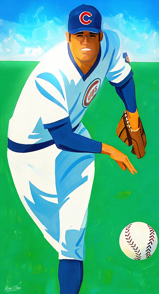 1975 Chicago Cubs Pitcher II Print