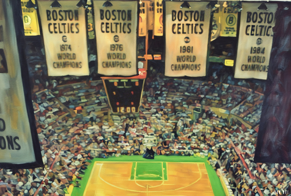 boston garden banners art Print