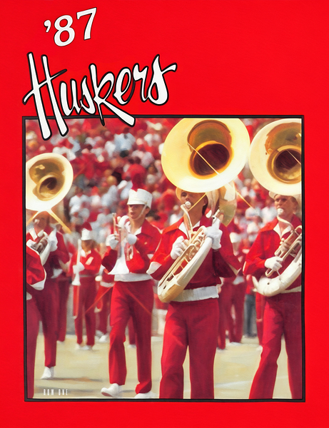 1987 Nebraska Cornhusker Marching Band Art Print