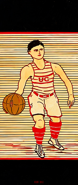 Early 1900s Cincinnati Bearcats Basketball Art  Print