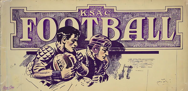 Vintage KSAC Football Art Remix Print