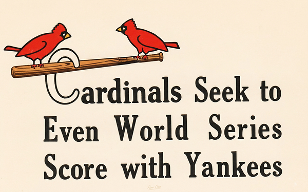 1943 St. Louis Cardinals World Series Art Print