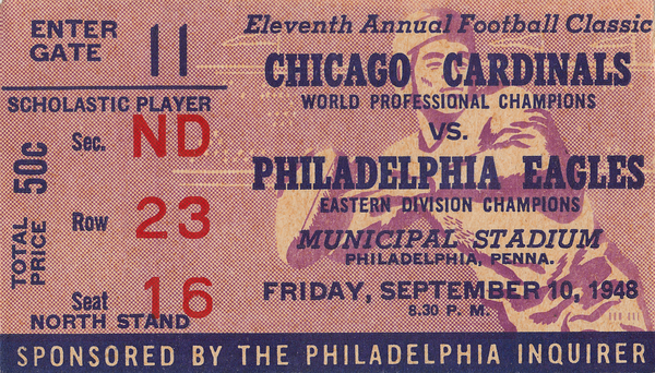 1948 Chicago Cardinals vs. Philadelphia Eagles Print
