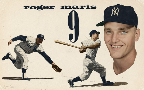 1960s Roger Maris Yankees Art Remix Print