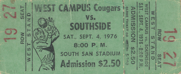 1976 West Campus Cougars vs. Southside Cardinals Print