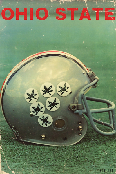 1970s Ohio State Football Helmet Art Print