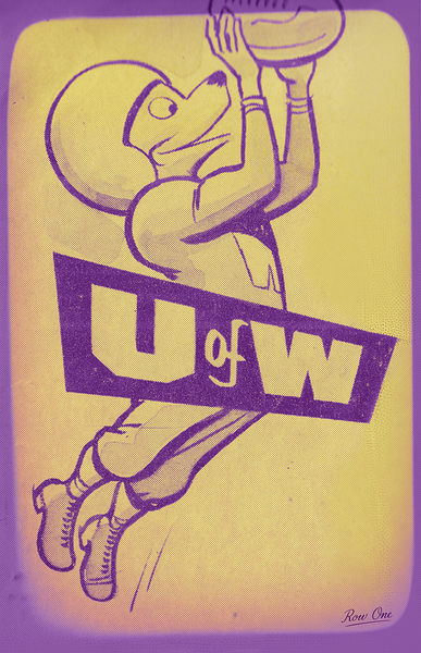 1950s Washington Husky Cartoon Viewfinder Slide Art Print