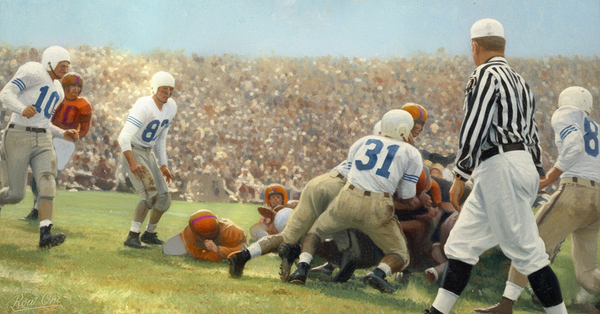 1950s Clemson Tigers Football Action Print