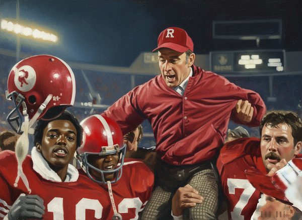 1976 Rutgers Football Painting Print