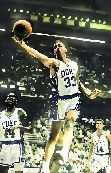 1988 Duke Blue Devils Basketball Art Print
