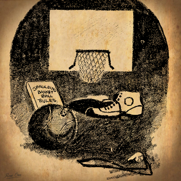1922 basketball art remix  Print