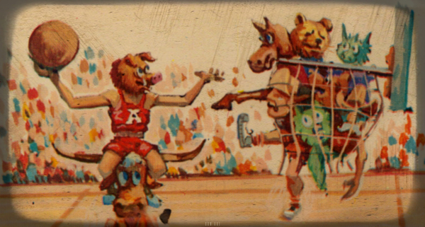 Arkansas Southwest Conference Hoops Viewfinder Print