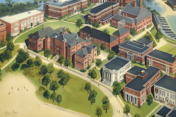 1940s University of Cincinnati Campus Art Print