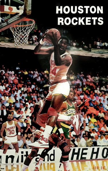 1987 hakeem olajuwon houston rockets Print