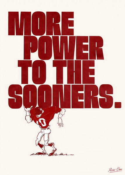 1970s Oklahoma Sooners Football Art Print