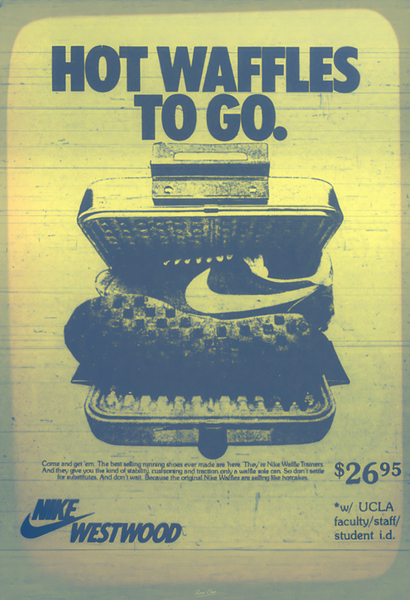 1979 Nike Hot Waffles to Go Ad Print