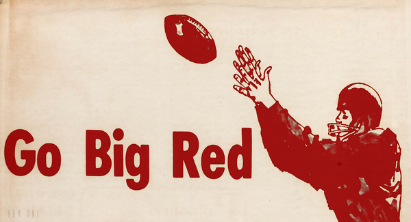 1970s Go Big Red Oklahoma Sooners Football Art  Print