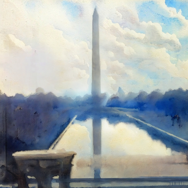 1970s Washington Monument Art Remix Print