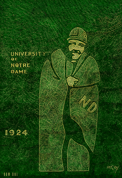 1924 Notre Dame Football Player Art  Print