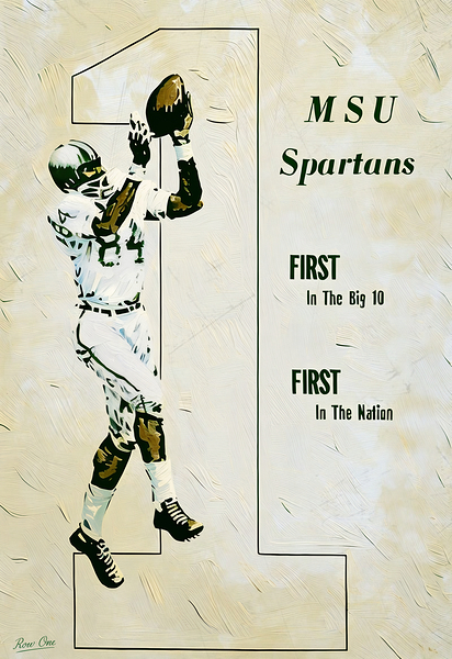 1966 Michigan State Spartans Football Art Print