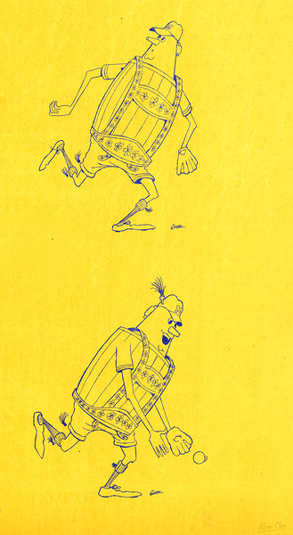 1973 Milwaukee Brewers Cartoon Art by James Gehr Print