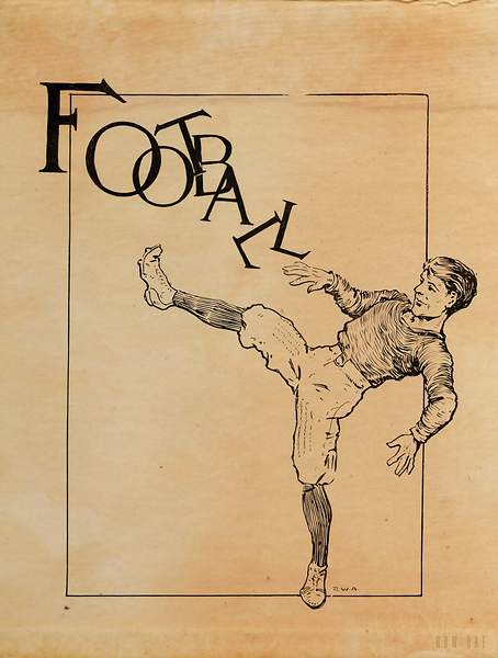 Early 1900s Football Kicker Art Print