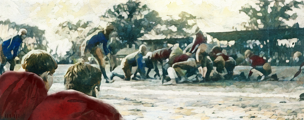 1925 North Carolina vs. South Carolina Football Art  Print