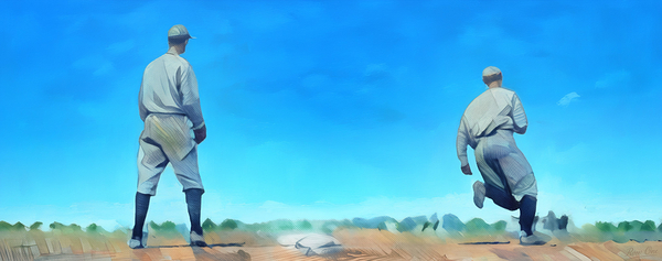 Early 1900s Baseball on the Plains Print