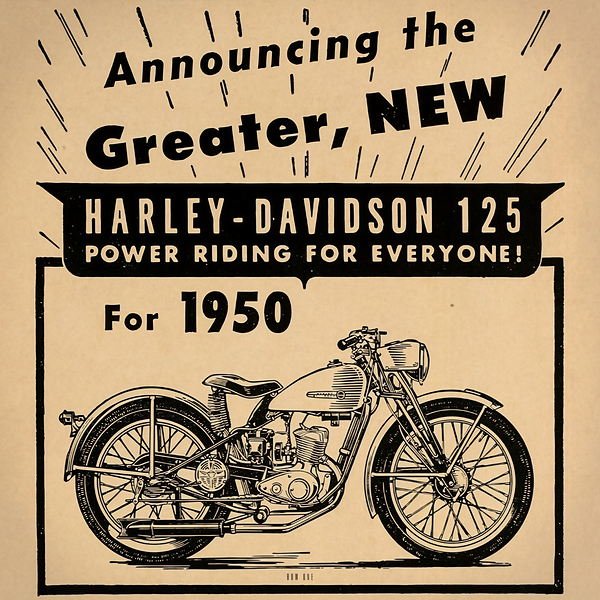 1950 harley davidson ad Print