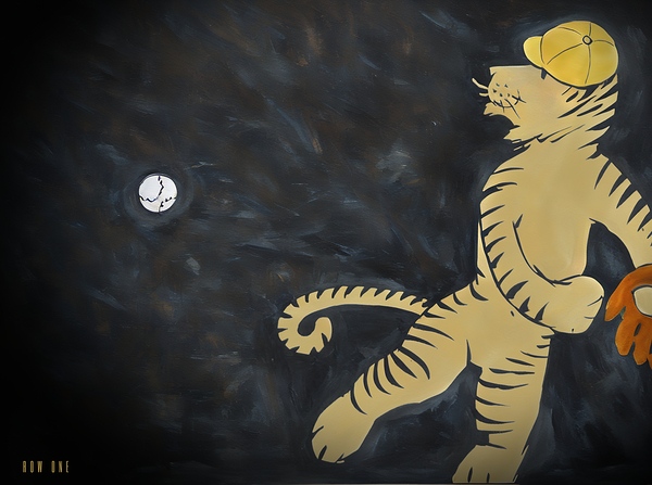 1930s Missouri Tiger Baseball Cartoon Art  Print