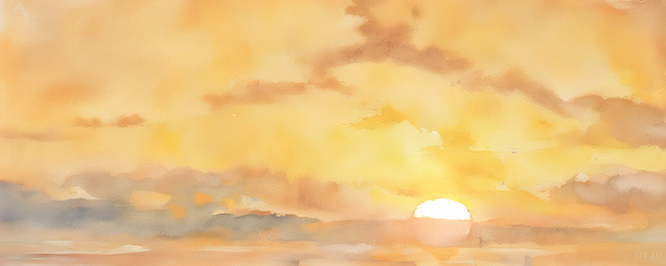 1846 sunset remix art Print