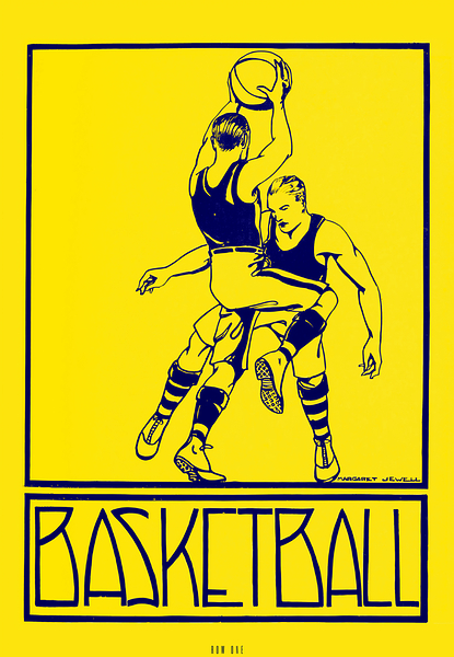 Early 1900s Michigan Basketball Art Print