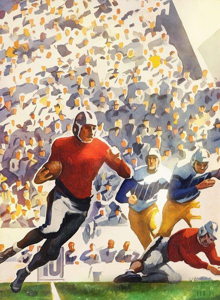 1937 Gridiron Sweep  Print