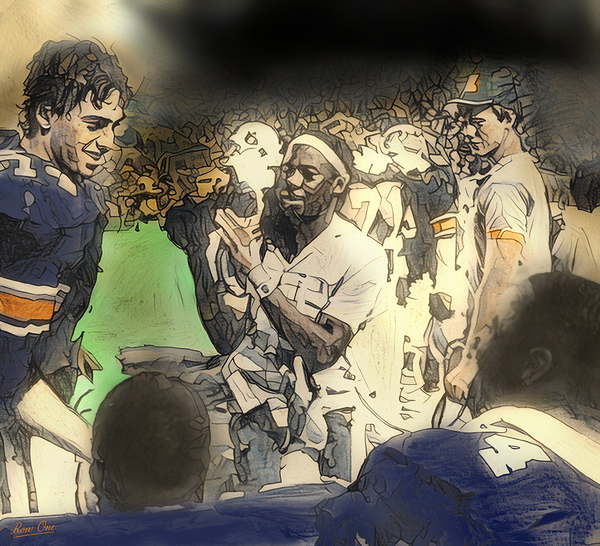 1984 Auburn Night Game Football Art Print