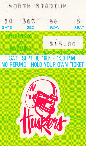1984 Wyoming Cowboys at Nebraska Cornhuskers Print