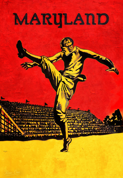 1920s Maryland Terps Football Art Remix Print