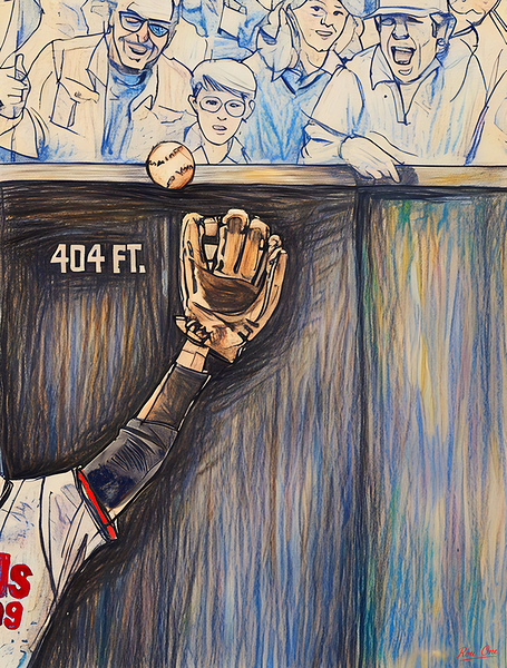 1980s California Angels Baseball Grab Print