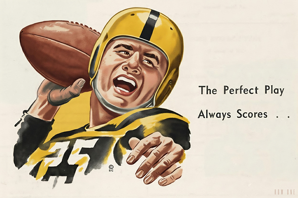 1950 Quarterback Art Print