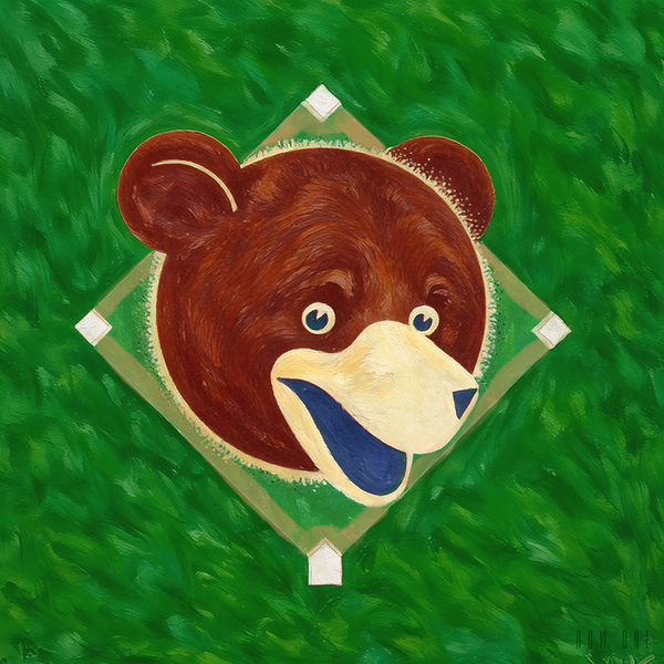 1940 Chicago Cubs Baseball Diamond Art Remix  Print