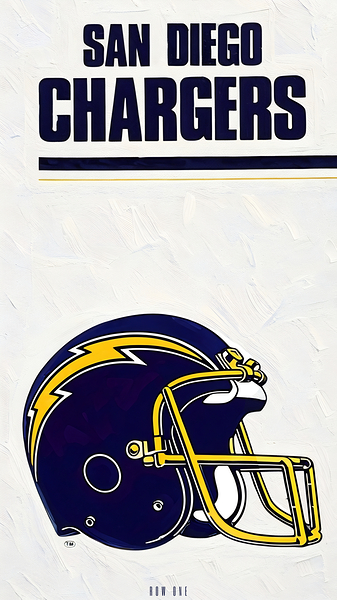 1980s san diego chargers helmet art Print