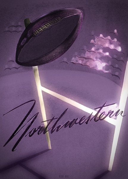 Northwestern Field Goal Print